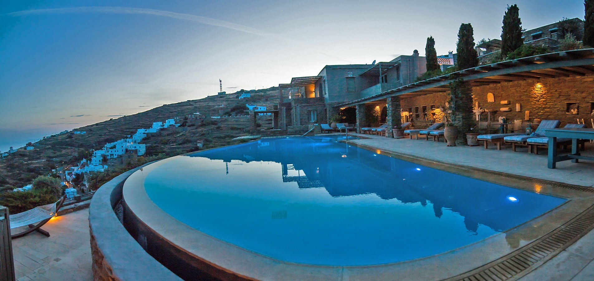 pool in front of Zoga restaurant