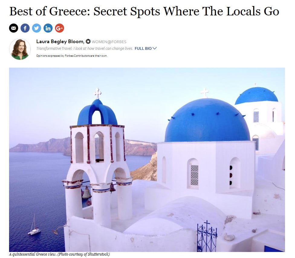 forbes magazine, article about tinos