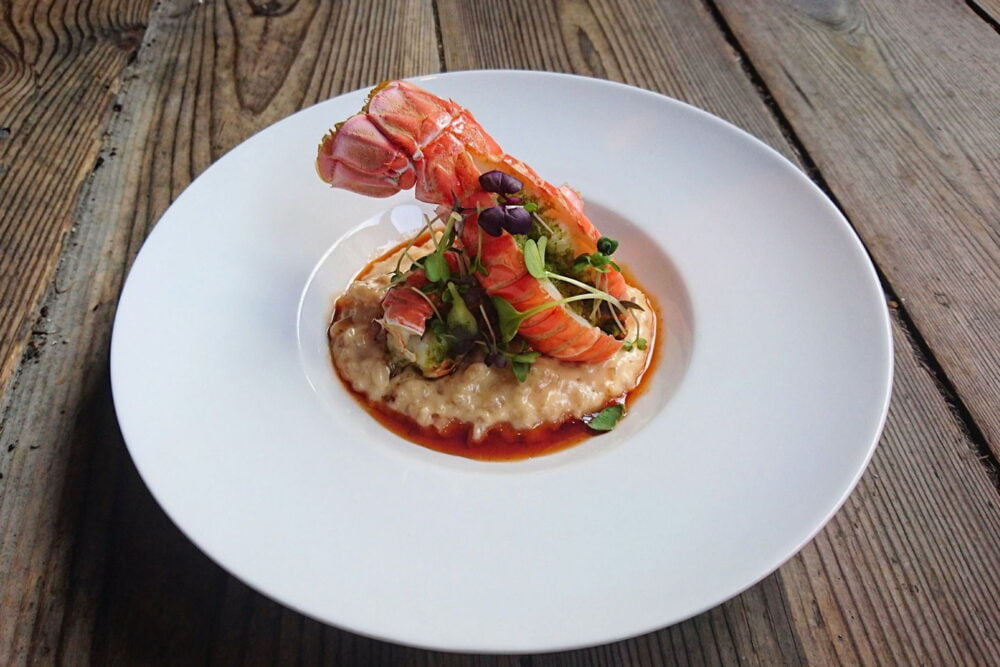 crayfish with risotto fine dining
