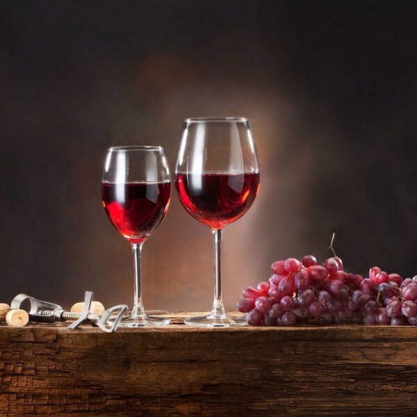 red wine from greek vineyards